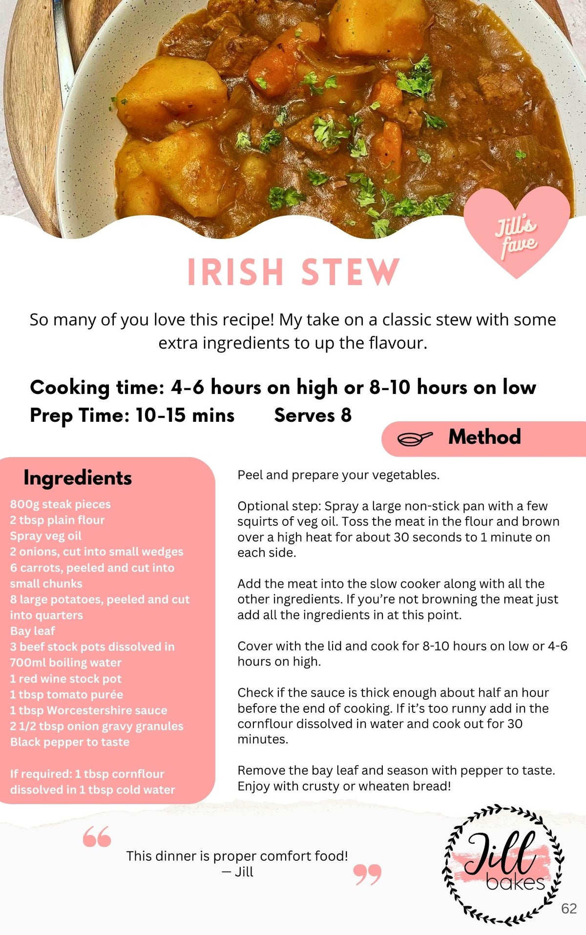 Jill Bakes Easy Meals Digital Recipe Ebook